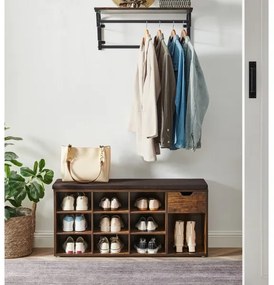 Botník VOREN hnedá/čierna