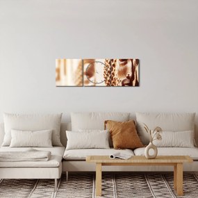 Obraz - Perzský reliéf (s hodinami) (90x30 cm)