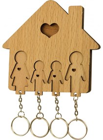 Domček so sadou kľúčeniek MIMI Rodina - rodičia, syn, syn
