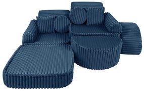 MeowBaby® Churros detská pohovka Max, Midnight Blue