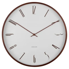 Dizajnové nástenné hodiny Karlsson 6014WH biele,priemer 40 cm