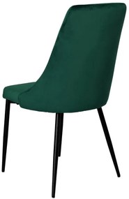 Jedálenská stolička LINCOLN zamatová, tmavozelená