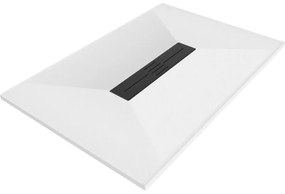 Mexen Toro obdélníkový sprchový kout SMC 100 x 90 cm, bílý, černá maska - 43109010-B