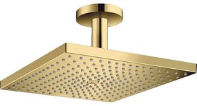 HANSGROHE Raindance E horná sprcha 1jet, 300 x 300 mm, s prívodom zo stropu 112 mm, leštený vzhľad zlata, 26250990