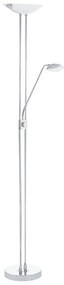 LED stojacia lampa v striebornej farbe so skleneným tienidlom (výška 180 cm) BAYA LED – EGLO
