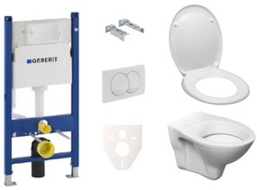 Závesný set WC Ceramia S-Line + modul Geberit Duofix s tlačidlom Delta 20 biele SIKOGES5D0