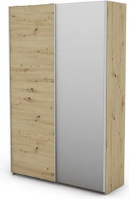 Šatníková skriňa Carlos 125/43 2D, dub artisan, 125 cm