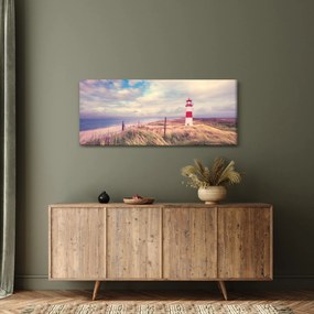 Obraz - Červený maják (120x50 cm)