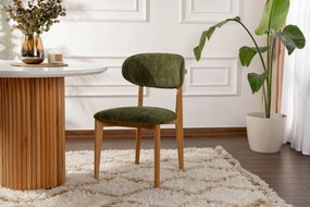 Súprava jedálenských stoličiek Lionte Green and Light Oak, 2 ks