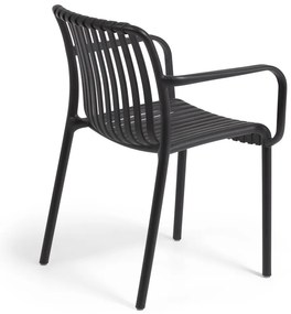 Čierna záhradná stolička Kave Home Isabellini