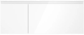 Mexen Orio, kúpeľňová skrinka 120 cm s pravým umývadlom Vela, 1S, 1D, biela lesklá, 91A13-12047-3-BBFF00-W23P00