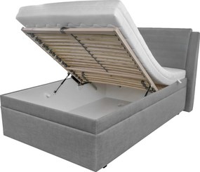 Sconto Posteľ s polohovacím roštom YORK sivá, 120x200 cm