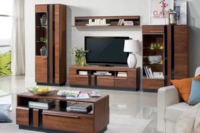 Vitrína Porti 11 66 cm pravá z masivu dub čokoládový