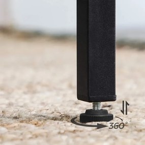 Barový stolík BARTIS hnedá/čierna