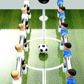 Stolný futbal oceľ 60 kg 140x74,5x87,5 cm biely
