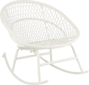 Biele ratanové záhradné hojdacie kreslo Zayo White - 118*82*78 cm