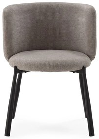 Sivé čalúnené jedálenské kreslá v súprave 2 ks Ginny – MOME