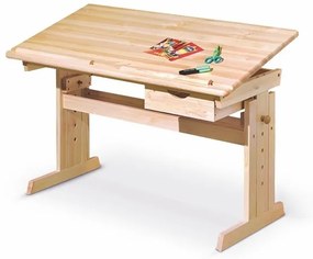 Nastaviteľný detský písací stôl Julka, borovica