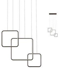 Redo 01-2098 - LED Stmievateľný luster na lanku THAI LED/66W/230V 3000K čierna