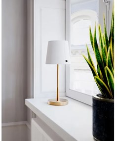 ByRydens 4002730-6501 - Stolová lampa LUMI 1xE27/8W/230V biela/zlatá 48,5 cm