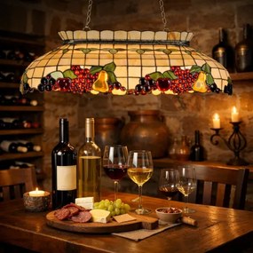 Luster do jedálne vitráž Tiffany lampa nad stôl FRUITS 3D 94*41*115