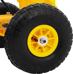 Ramiz Motokára Champion pre deti 3+ Žltá + Nafukovacie pneumatiky + Nastaviteľné sedadlo + Ručná brzda