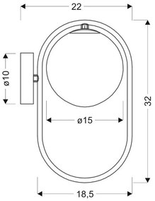 Candellux Mosadzné nástenné svietidlo Cordel pre žiarovku 1x G9 21-73440