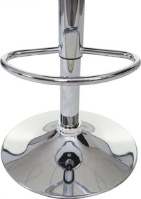 2x Barová stoličkaHWC-G26, polyratan / chróm - hnedá