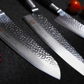 nůž Nakiri - na zeleninu (170mm) Suncraft Senzo Classic Damascus vg-10