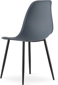 AKCIA Bridlicovo sivá stolička OSAKA s čiernymi nohami II. akosť