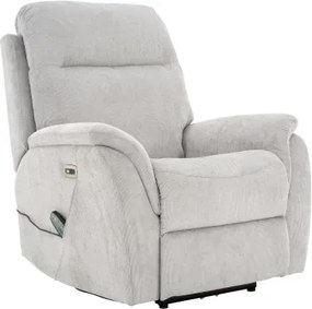 Masážne polohovacie kreslo Duncan, svetlo šedá látka%