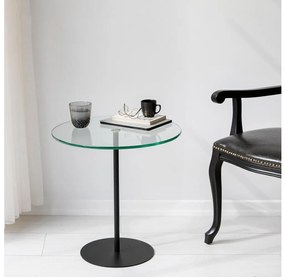 Asir Odkladací stolík CHILL 50x50 cm čierna/číra AS1583