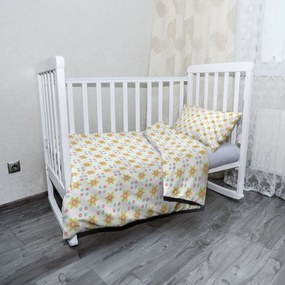 Sablio Mikroplyšové detské obliečky do postieľky Farebné kvetinky - 100x135 / 40x60