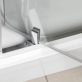 Novoterm Jednokrídlové otváravé sprchové dvere NV-Solid DSPA CHR 90, chróm/transparent - bez vaničky
