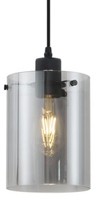 Moderný reflektor čierny s dymovým sklom pre 1-fázový koľajnicový systém - Iconic Dome