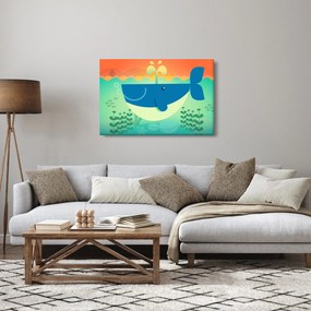 Obraz - Veselá veľryba (90x60 cm)