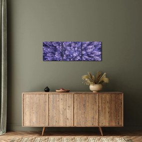 Obraz zasnežených stromov (s hodinami) (90x30 cm)