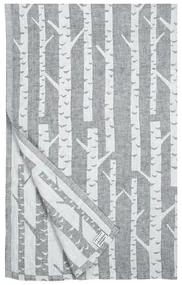 Ľanový uterák Koivu, čierno-biely, Rozmery  95x150 cm