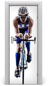 Fototapeta samolepiace na dvere šport cyklista 95x205 cm