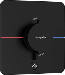 Hansgrohe ShowerSelect Comfort Q, termostat pod omietku pre 1 spotrebič a ďalší výtok, čierna matná, HAN-15589670