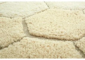 Okrovožltý prateľný ručne tkaný bavlnený okrúhly koberec ø 140 cm Honeycomb Golden – Lorena Canals