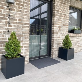 Kvetináč BLOCK, sklolaminát, 50x50x50 cm, antracit