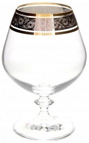 BOHEMIA ANGELA ZLATO-PLATINOVÝ POHÁR NA BRANDY 400 ML SADA 2 KS