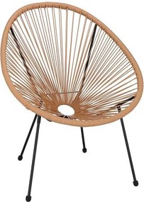 Záhradné kreslo oválne, výška 87 cm, odtiene béžovej a hnedej Springos - GF0084