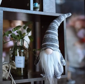 Vianočný škriatok YX036 sivý