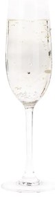 Kondela SNOWFLAKE CHAMPAGNE, poháre na šampanské, set 4 ks, s kryštálmi, 230 ml