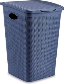 STEFANPLAST Košík na bielizeň Elegance 50 l, modrý