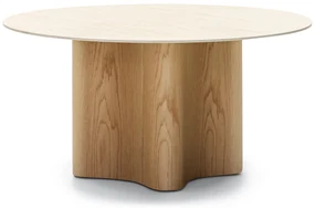 Konferenční stolek Alesund 90 cm travertin/dub přírodní