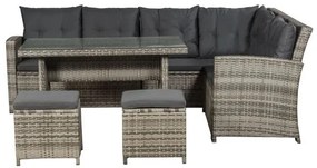 InternetovaZahrada - Ratanová zostava Santa Catalina - sivá