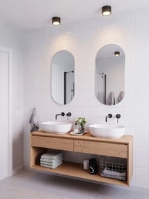 Nordlux Čierne prisadené kúpeľňové LED svietidlo Landon 8 6,5W 2110660103